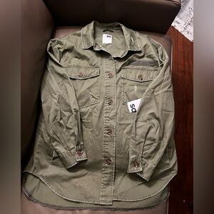 Vintage Cotton Military Fatigue Utility Shirt